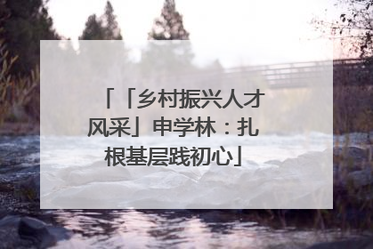 「乡村振兴人才风采」申学林：扎根基层践初心