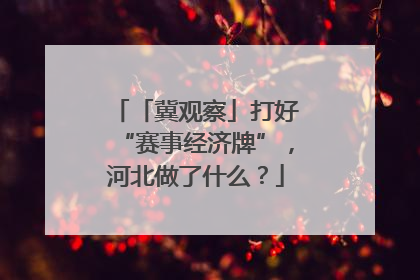 「冀观察」打好“赛事经济牌”，河北做了什么？