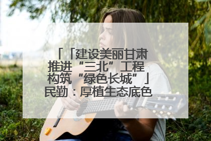 「建设美丽甘肃 推进“三北”工程 构筑“绿色长城”」民勤：厚植生态底色 筑牢绿色屏障