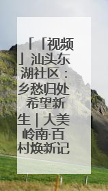 「视频」汕头东湖社区：乡愁归处 希望新生｜大美岭南·百村焕新记