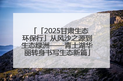 「2025甘肃生态环保行」从风沙之源到生态绿洲——青土湖华丽转身书写生态新篇