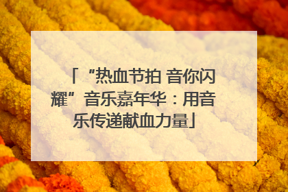 “热血节拍 音你闪耀”音乐嘉年华：用音乐传递献血力量