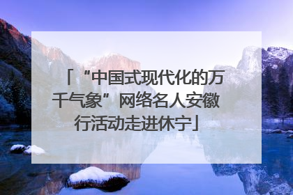 “中国式现代化的万千气象”网络名人安徽行活动走进休宁