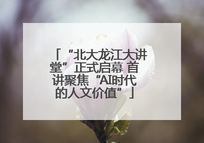 “北大龙江大讲堂”正式启幕 首讲聚焦“AI时代的人文价值”