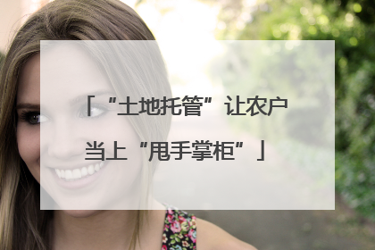 “土地托管”让农户当上“甩手掌柜”
