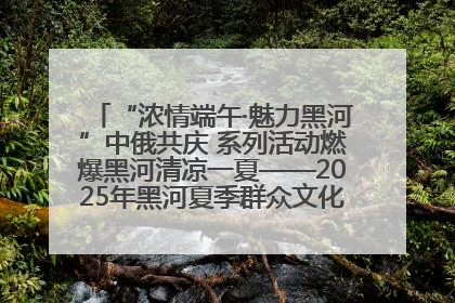 “浓情端午·魅力黑河”中俄共庆 系列活动燃爆黑河清凉一夏——2025年黑河夏季群众文化活动启幕 多元文化赋能边境文旅新高地