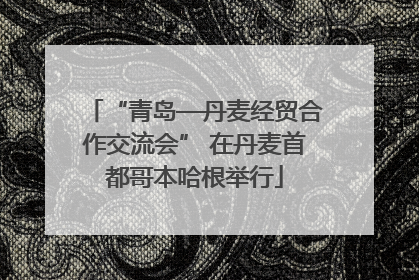 “青岛—丹麦经贸合作交流会” 在丹麦首都哥本哈根举行