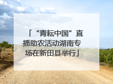 “青耘中国”直播助农活动湖南专场在新田县举行