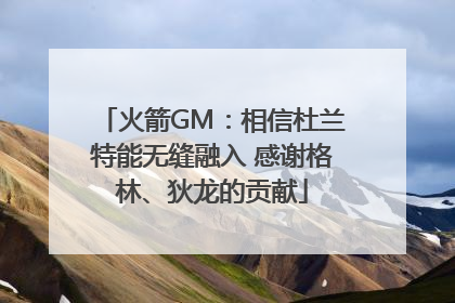 火箭GM：相信杜兰特能无缝融入 感谢格林、狄龙的贡献