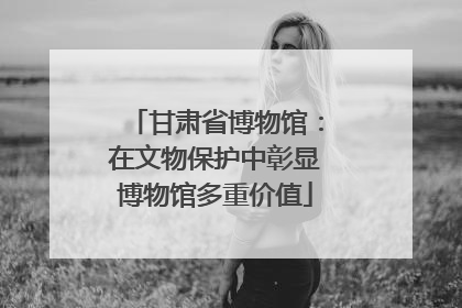 甘肃省博物馆：在文物保护中彰显博物馆多重价值