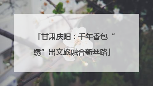 甘肃庆阳：千年香包“绣”出文旅融合新丝路