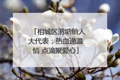 相城区渭塘镇人大代表：热血递温情 点滴聚爱心