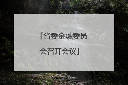 省委金融委员会召开会议