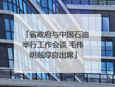 省政府与中国石油举行工作会谈 毛伟明戴厚良出席