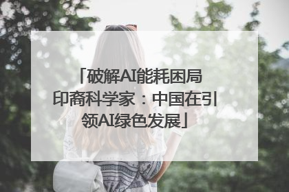 破解AI能耗困局 印裔科学家：中国在引领AI绿色发展