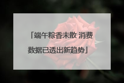 端午粽香未散 消费数据已透出新趋势