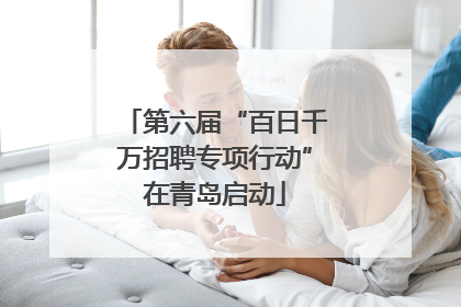 第六届“百日千万招聘专项行动”在青岛启动