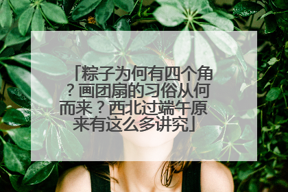 粽子为何有四个角？画团扇的习俗从何而来？西北过端午原来有这么多讲究