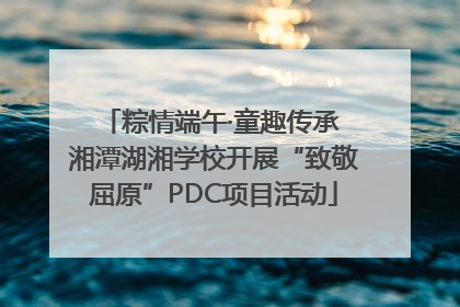 粽情端午·童趣传承 湘潭湖湘学校开展“致敬屈原”PDC项目活动