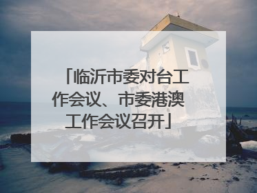 临沂市委对台工作会议、市委港澳工作会议召开