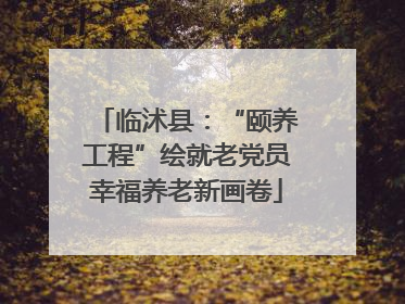 临沭县：“颐养工程”绘就老党员幸福养老新画卷