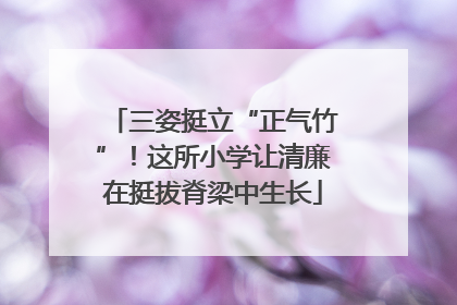 三姿挺立“正气竹”！这所小学让清廉在挺拔脊梁中生长