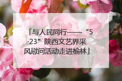与人民同行——“5·23”陕西文艺界采风慰问活动走进榆林