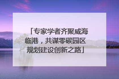 专家学者齐聚威海临港，共谋零碳园区规划建设创新之路