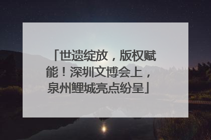 世遗绽放，版权赋能！深圳文博会上，泉州鲤城亮点纷呈