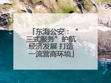 东海公安：“三式服务”护航经济发展 打造一流营商环境
