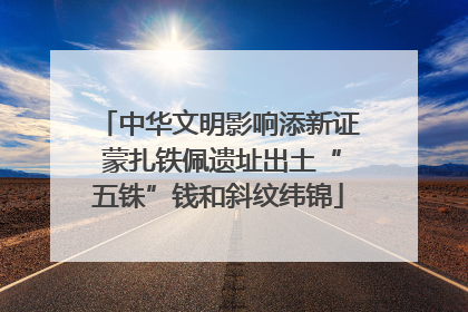 中华文明影响添新证 蒙扎铁佩遗址出土“五铢”钱和斜纹纬锦