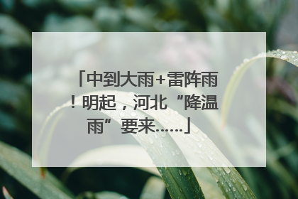 中到大雨+雷阵雨！明起，河北“降温雨”要来……