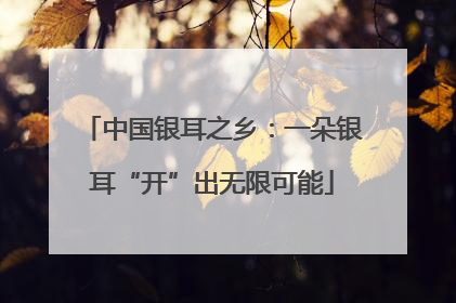 中国银耳之乡：一朵银耳“开”出无限可能
