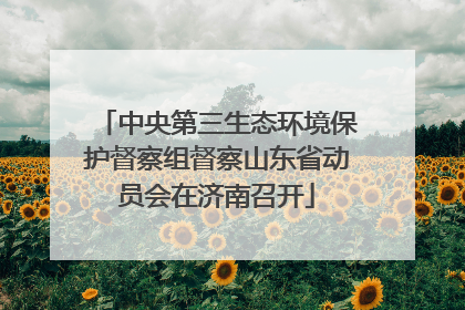中央第三生态环境保护督察组督察山东省动员会在济南召开