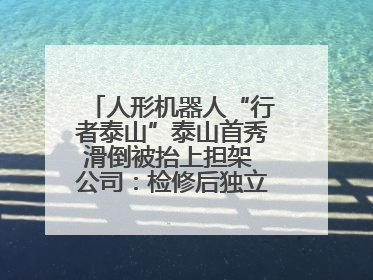 人形机器人“行者泰山”泰山首秀滑倒被抬上担架 公司：检修后独立下山 测试就是为暴露问题