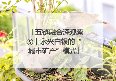 五链融合深观察⑤丨永兴白银的“城市矿产”模式