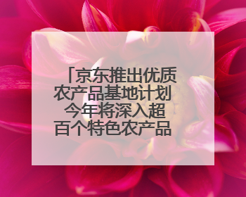 京东推出优质农产品基地计划 今年将深入超百个特色农产品产业带