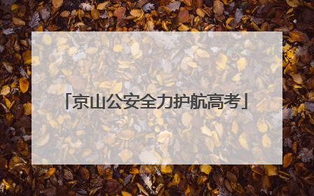 京山公安全力护航高考