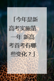 今年是新高考实施第一年 新高考首考有哪些变化？