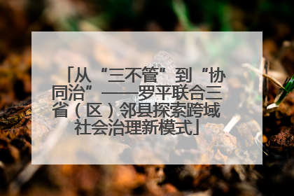 从“三不管”到“协同治”——罗平联合三省（区）邻县探索跨域社会治理新模式