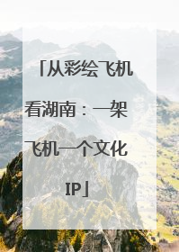 从彩绘飞机看湖南：一架飞机一个文化IP