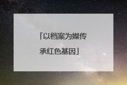 以档案为媒传承红色基因