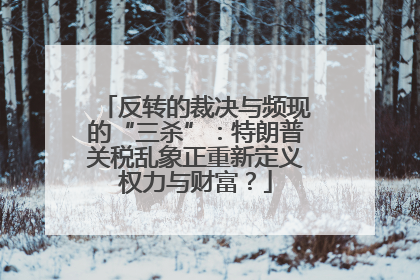 反转的裁决与频现的“三杀”：特朗普关税乱象正重新定义权力与财富？