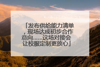 发布供给能力清单，现场达成初步合作意向……这场对接会让校服定制更放心