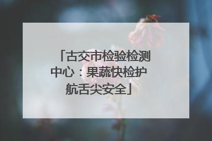 古交市检验检测中心：果蔬快检护航舌尖安全