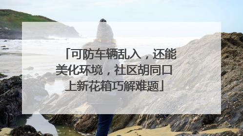 可防车辆乱入，还能美化环境，社区胡同口上新花箱巧解难题