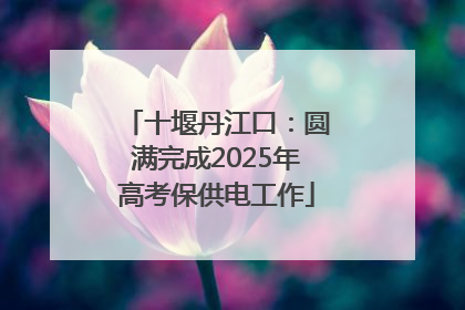 十堰丹江口：圆满完成2025年高考保供电工作