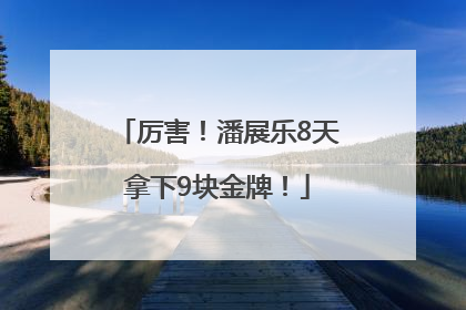 厉害！潘展乐8天拿下9块金牌！