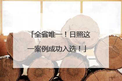 全省唯一！日照这一案例成功入选！