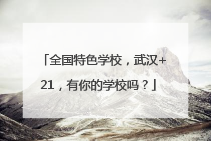 全国特色学校，武汉+21，有你的学校吗？